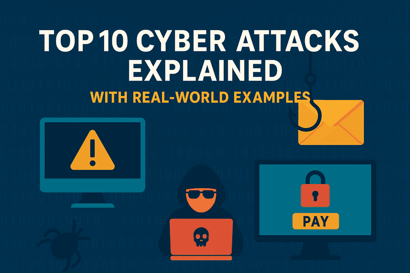 Top 10 Cyber Attacks Explained with Real-World Examples